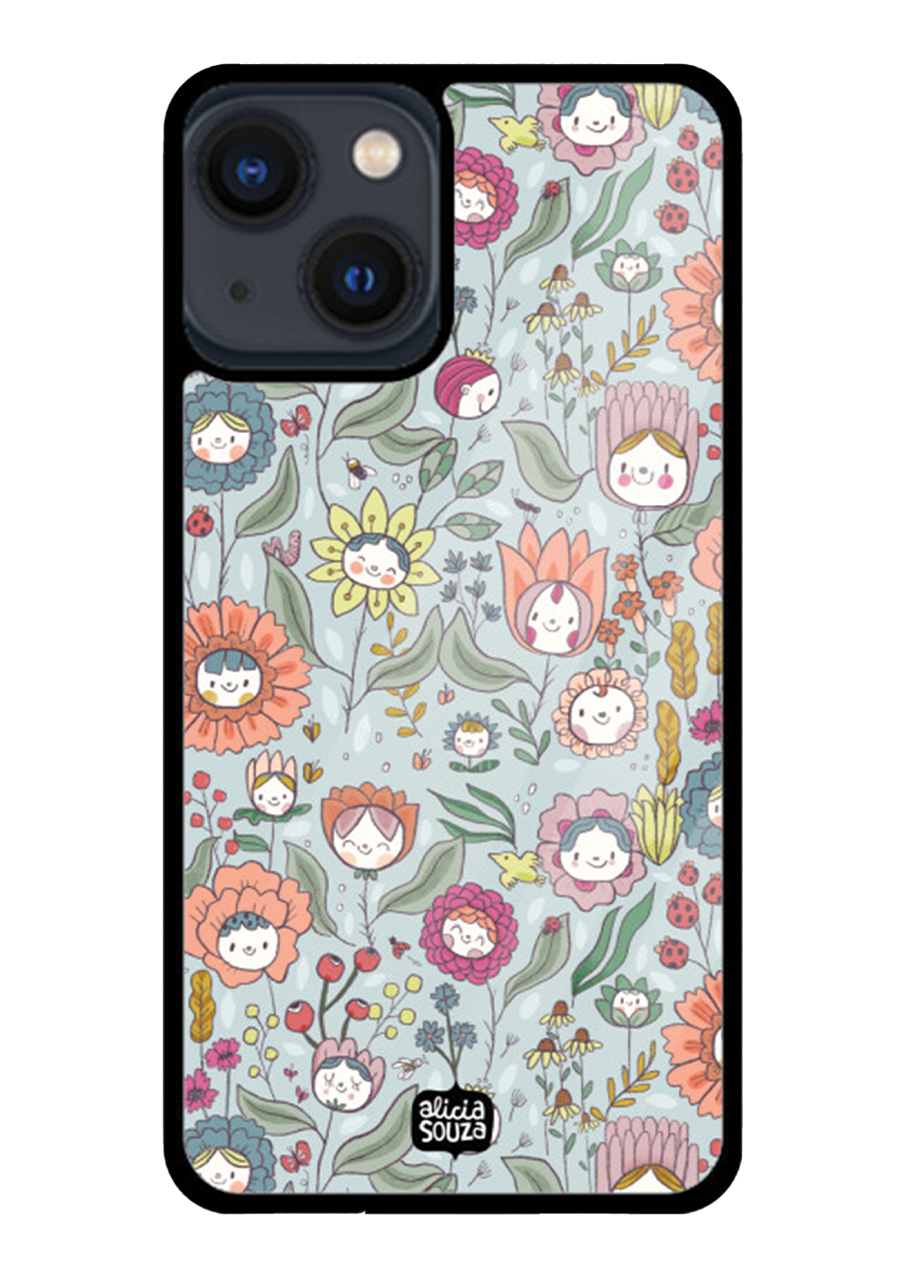 Floral Glass iPhone Cover