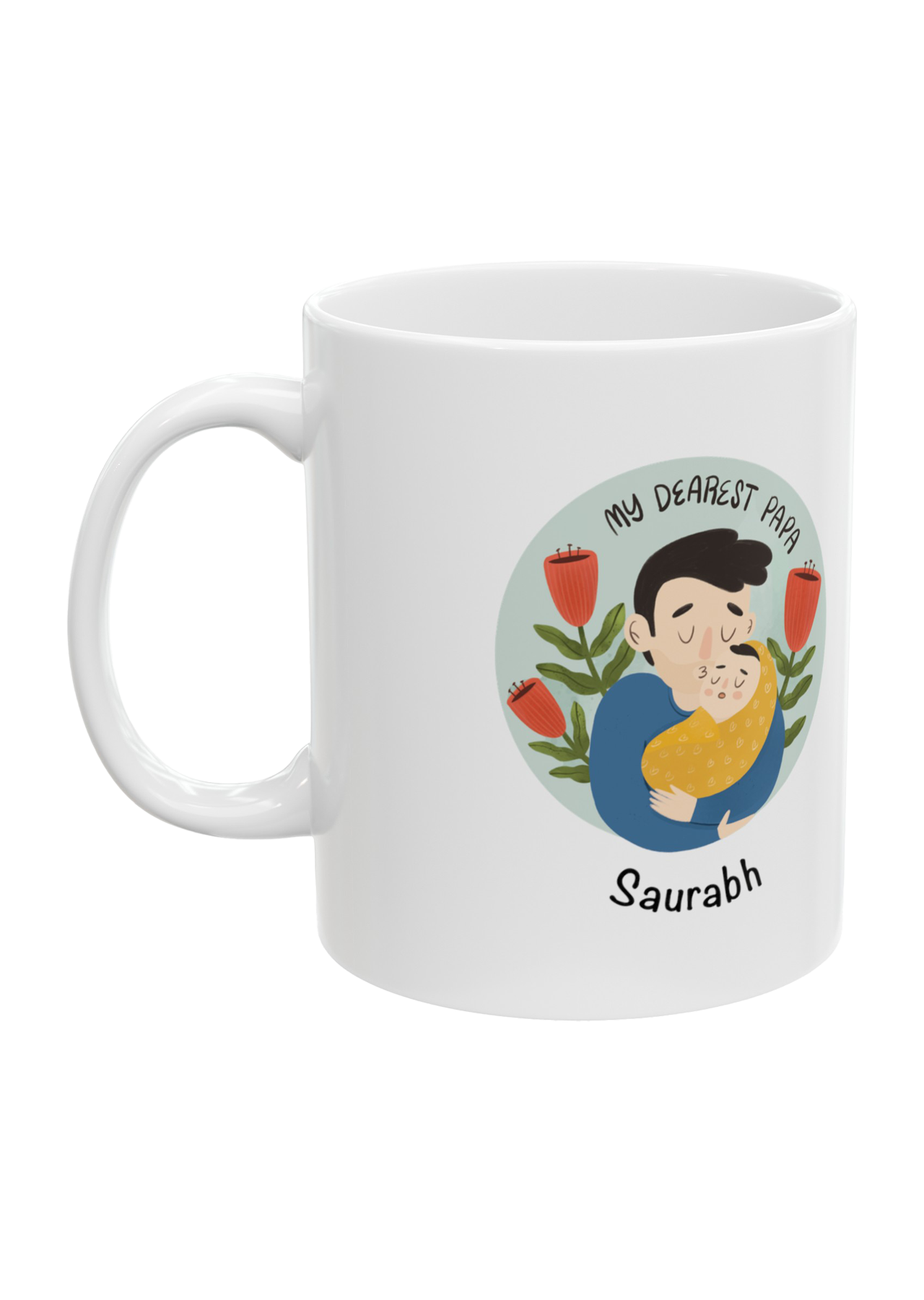 My Dearest Papa Personalised Mug