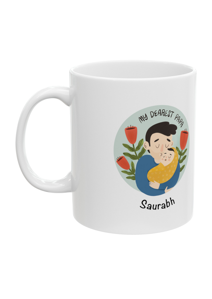 My Dearest Papa Personalised Mug