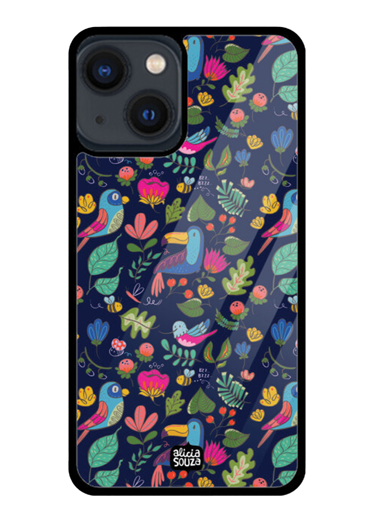 Midnight Blossom Glass iPhone Cover