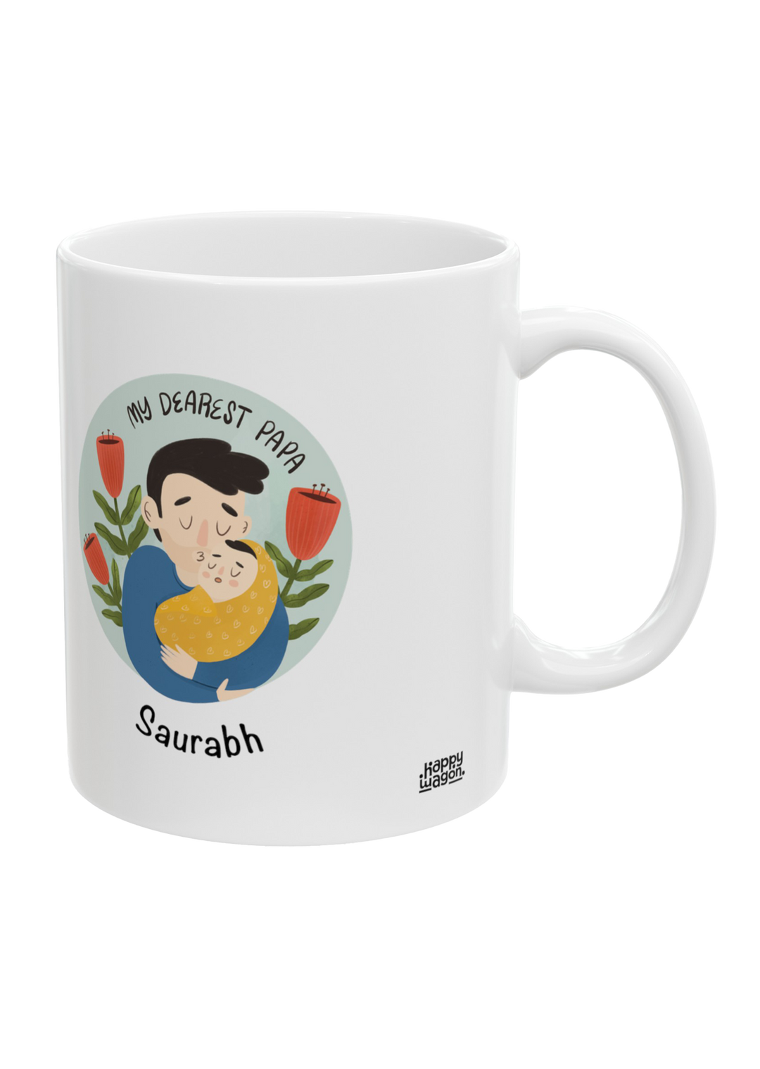 My Dearest Papa Personalised Mug