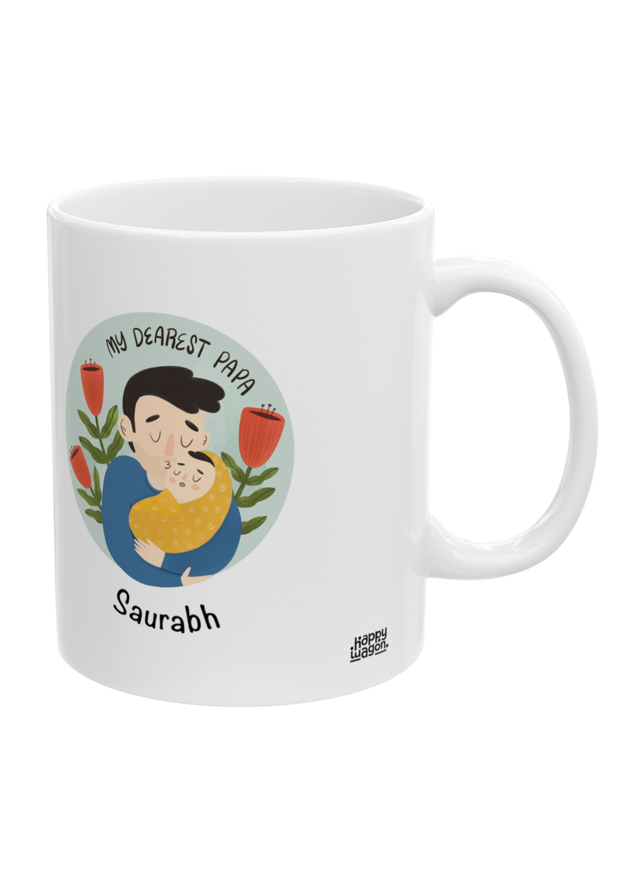 My Dearest Papa Personalised Mug