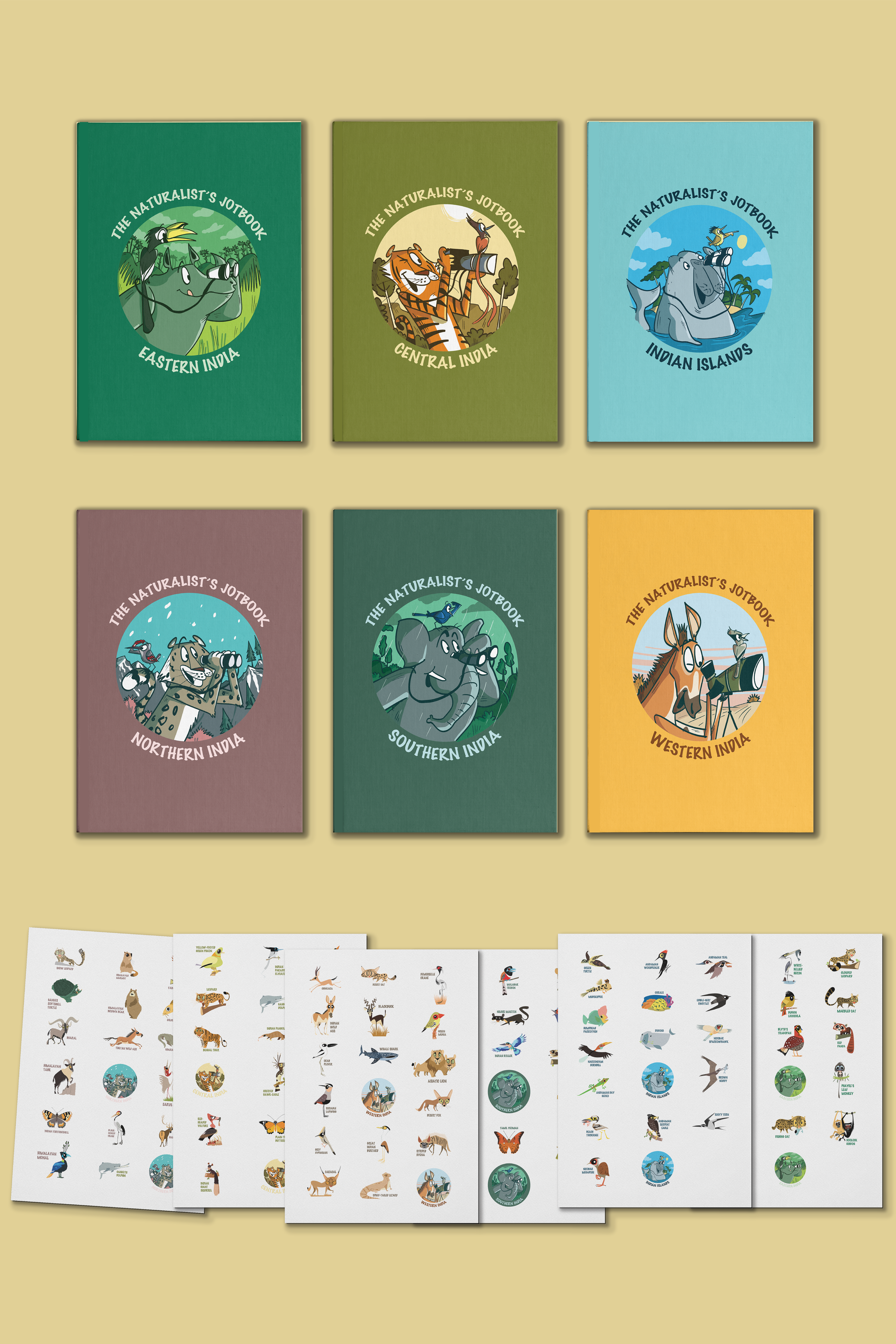 Naturalist’s Field Notebooks| Set of 6 with Sticker Sheets