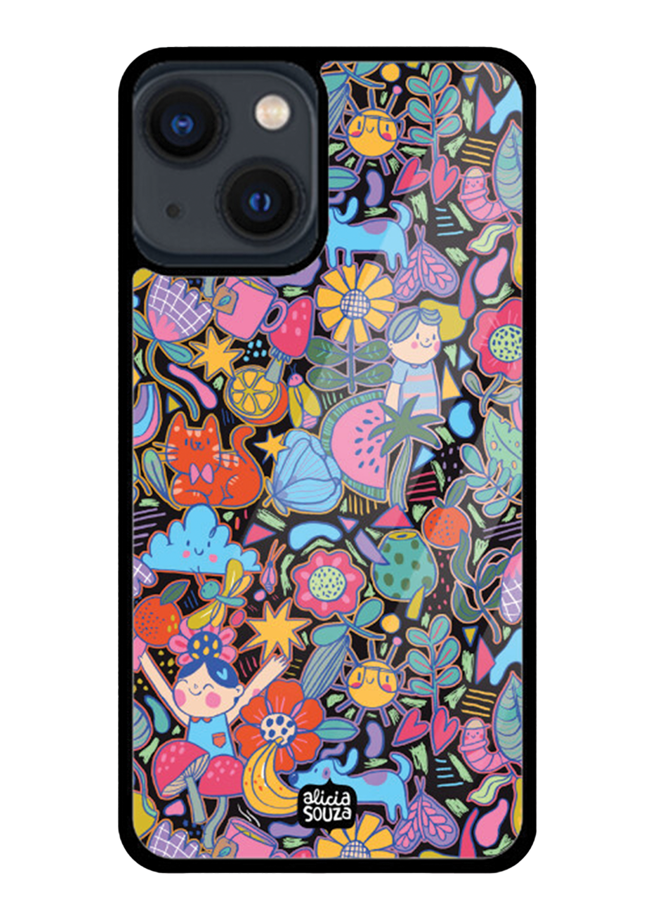 Whimsical Fantasy Garden Glass iPhone Cover