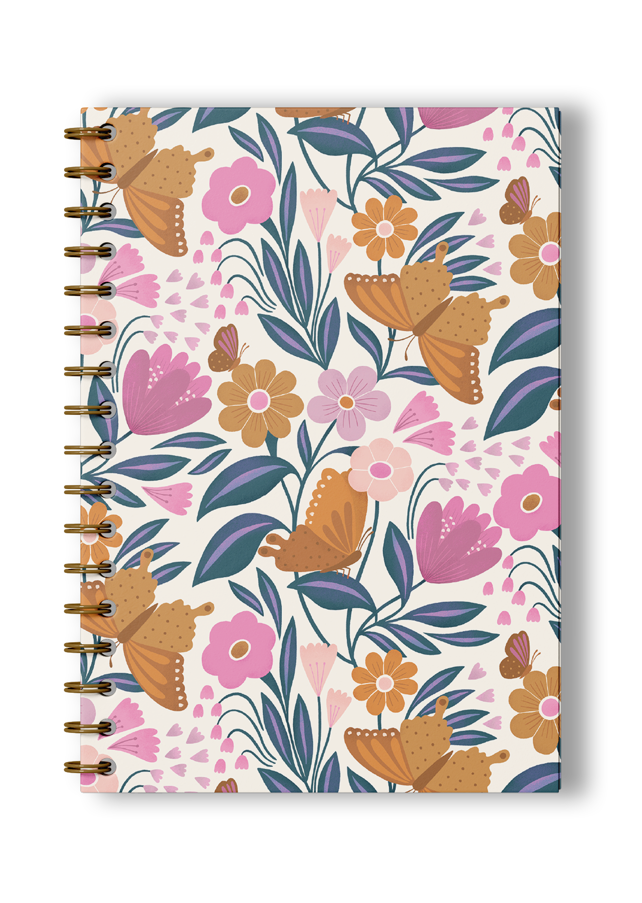 Blossoming Butterflies Spiral Notebook