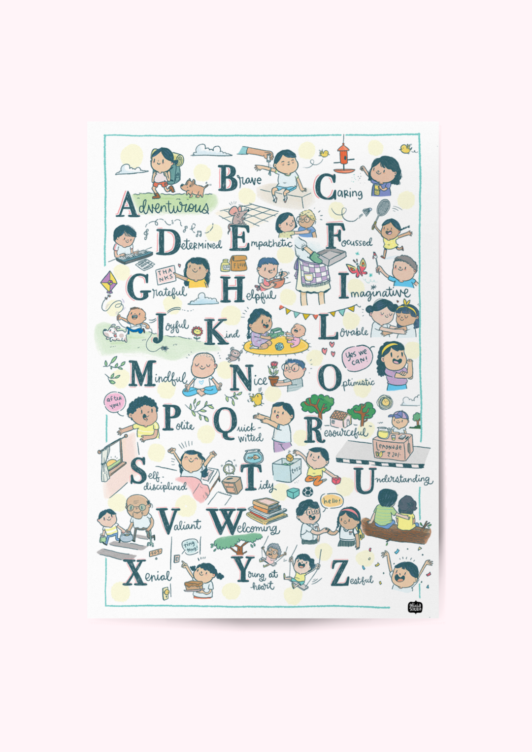 A-Z  Non-Tearable Poster