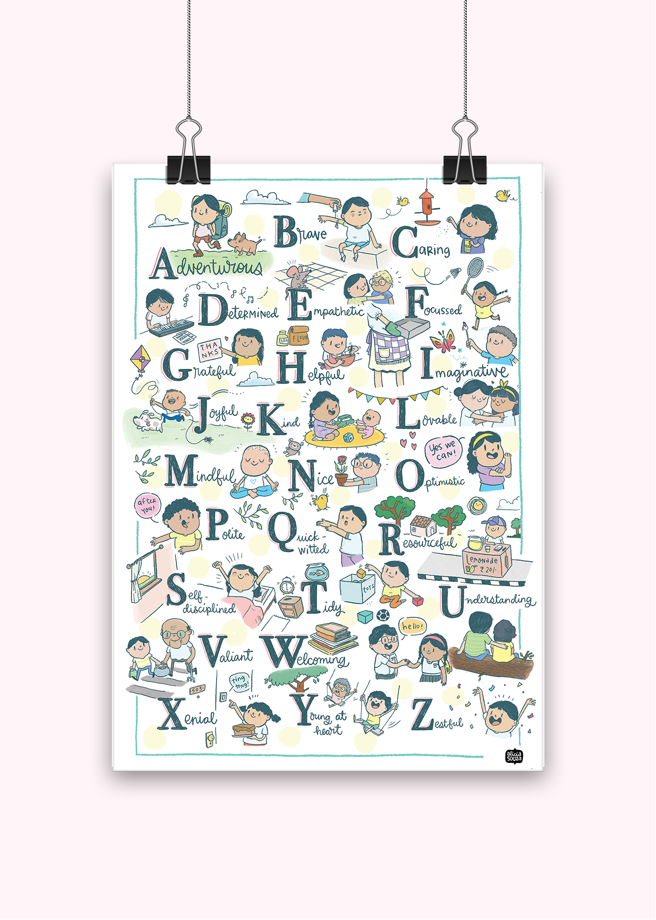 A-Z  Non-Tearable Poster