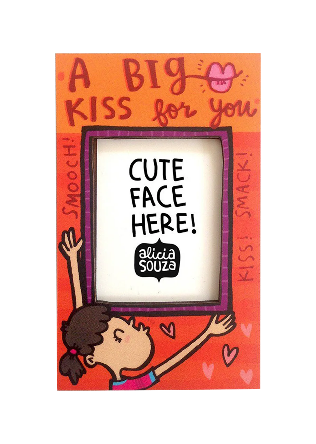 Big Kiss! - Refrigerator Magnetic Frame SMALL