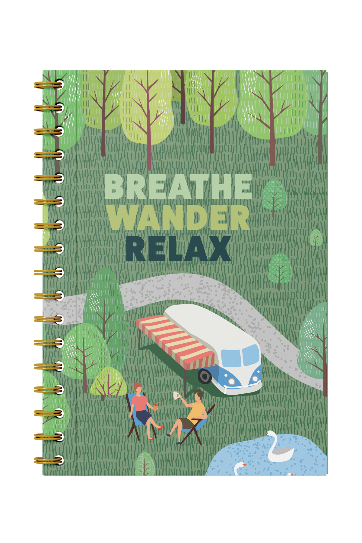 Breathe Wander Relax Spiral Notebook