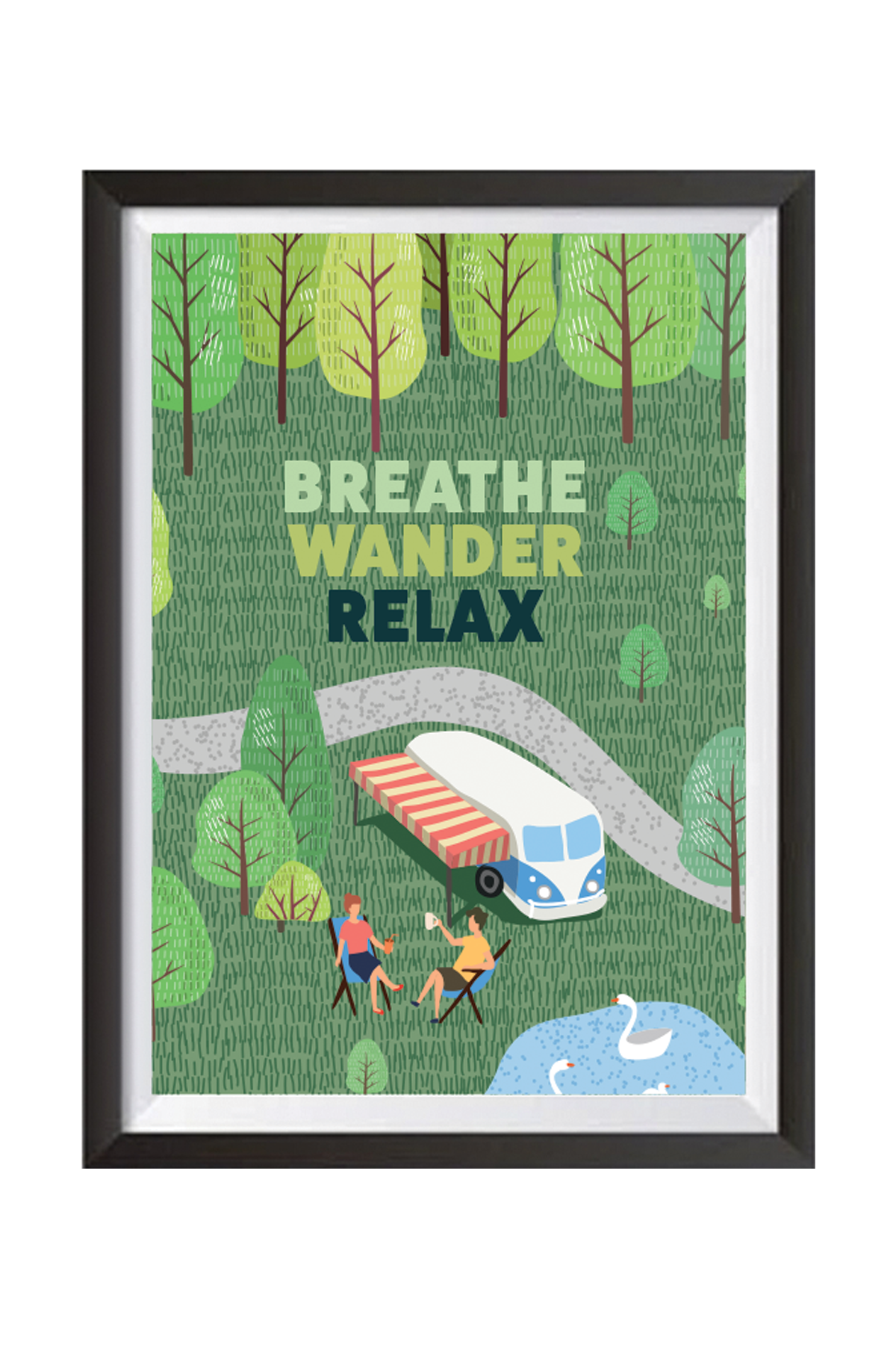 Breathe Wander Relax Wall Art