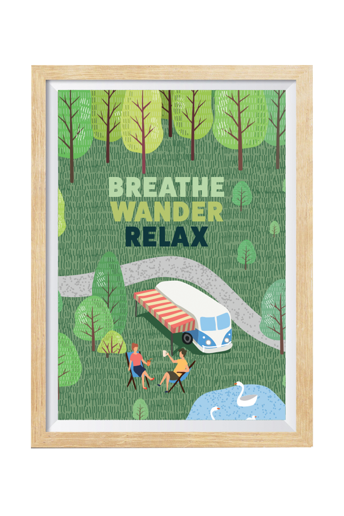 Breathe Wander Relax Wall Art