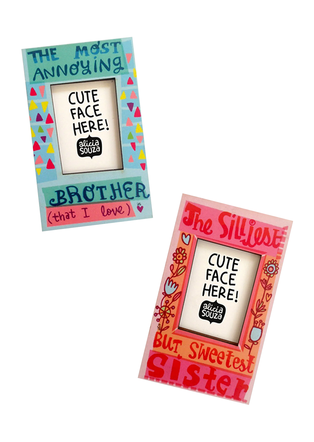 Brother And Sister Magnetic Frames - Pack of 2