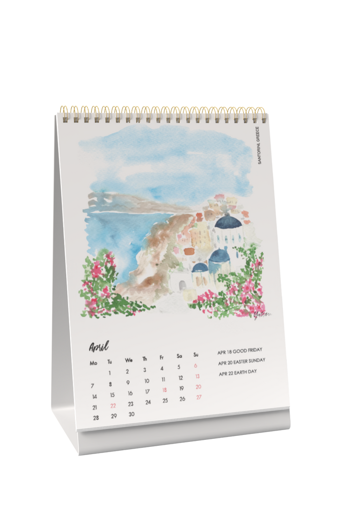 2025 Around the World Desk Calendar