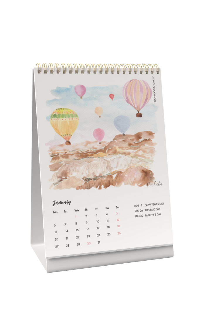 2025 Around the World Desk Calendar