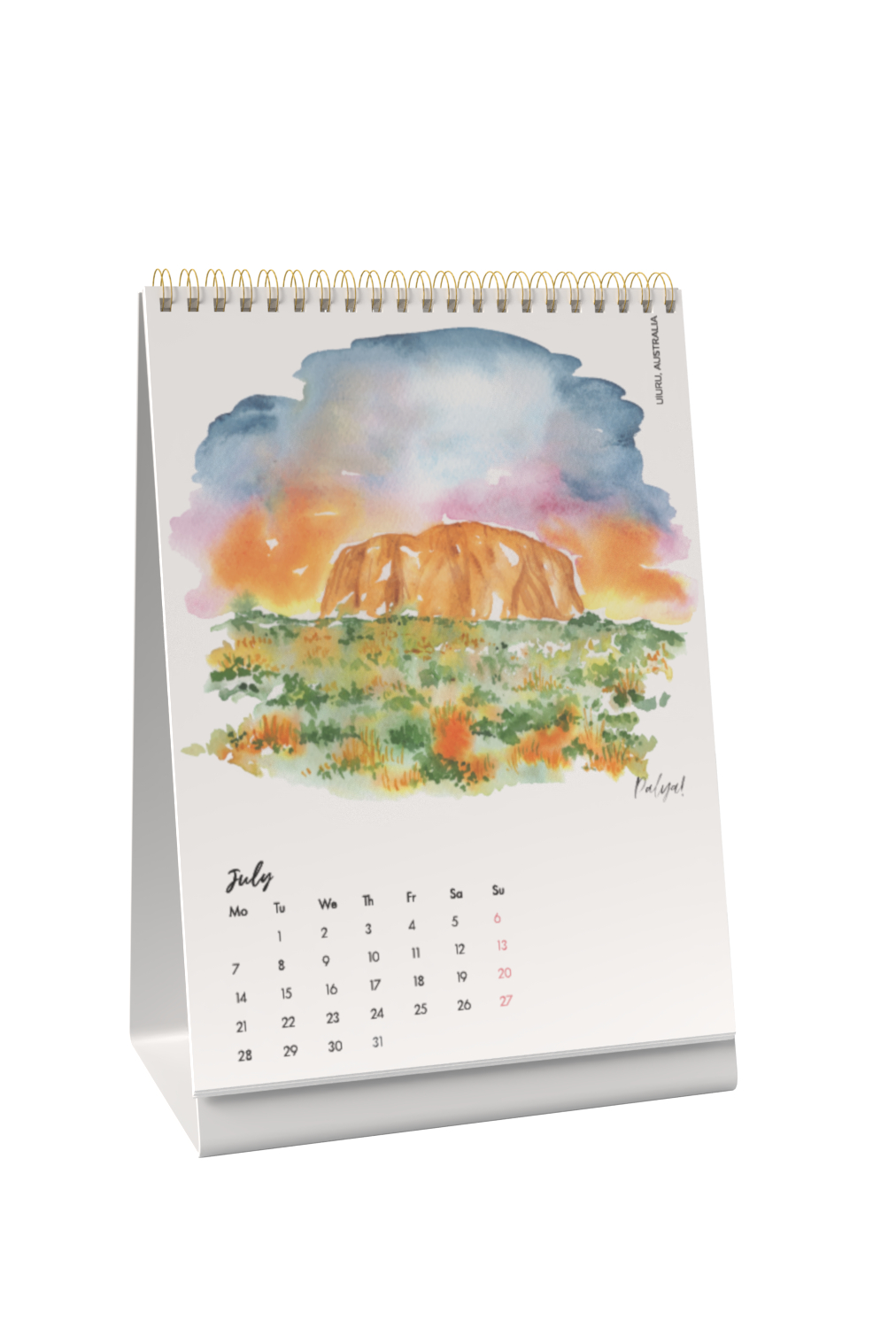 2025 Around the World Desk Calendar