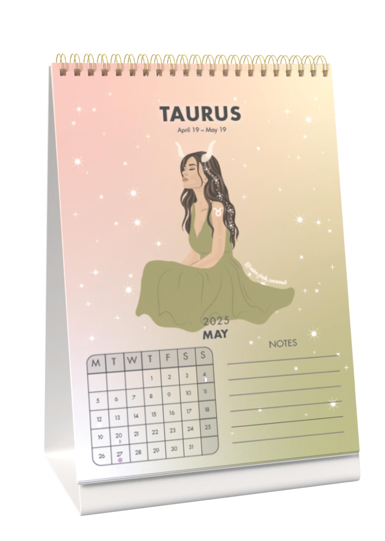 2025 Zodiac Sign Calendar Desk Calendar