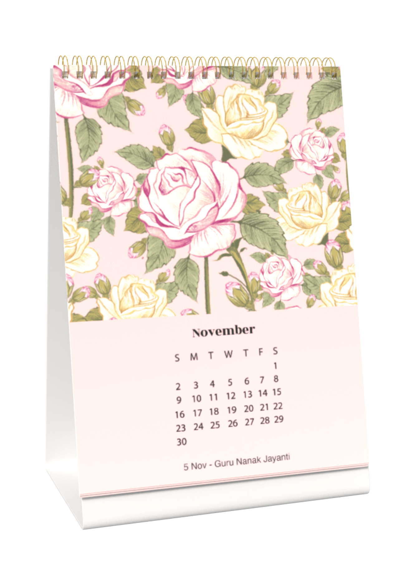 2025 Floral Desk Calendar