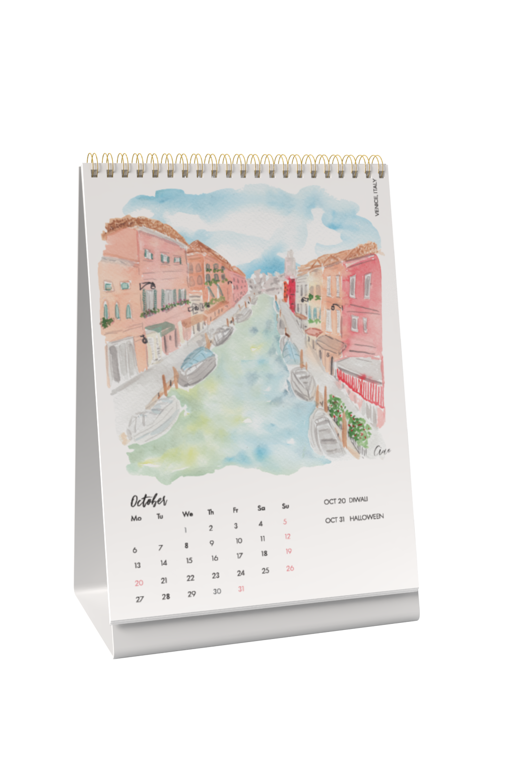 2025 Around the World Desk Calendar