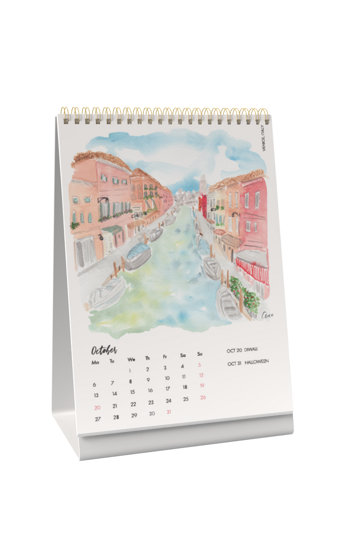 2025 Around the World Desk Calendar