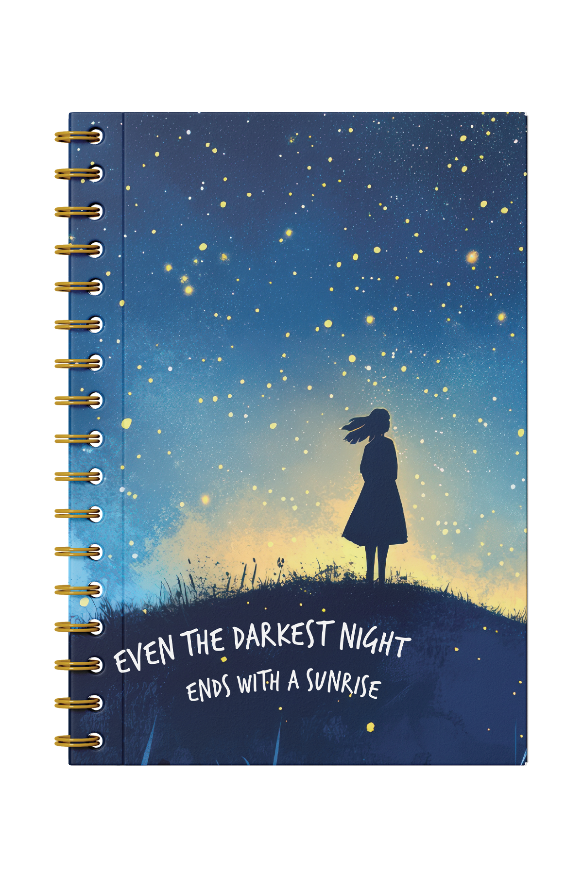 Even The Darkest Night Ends With A Sunrise Spiral Notebook