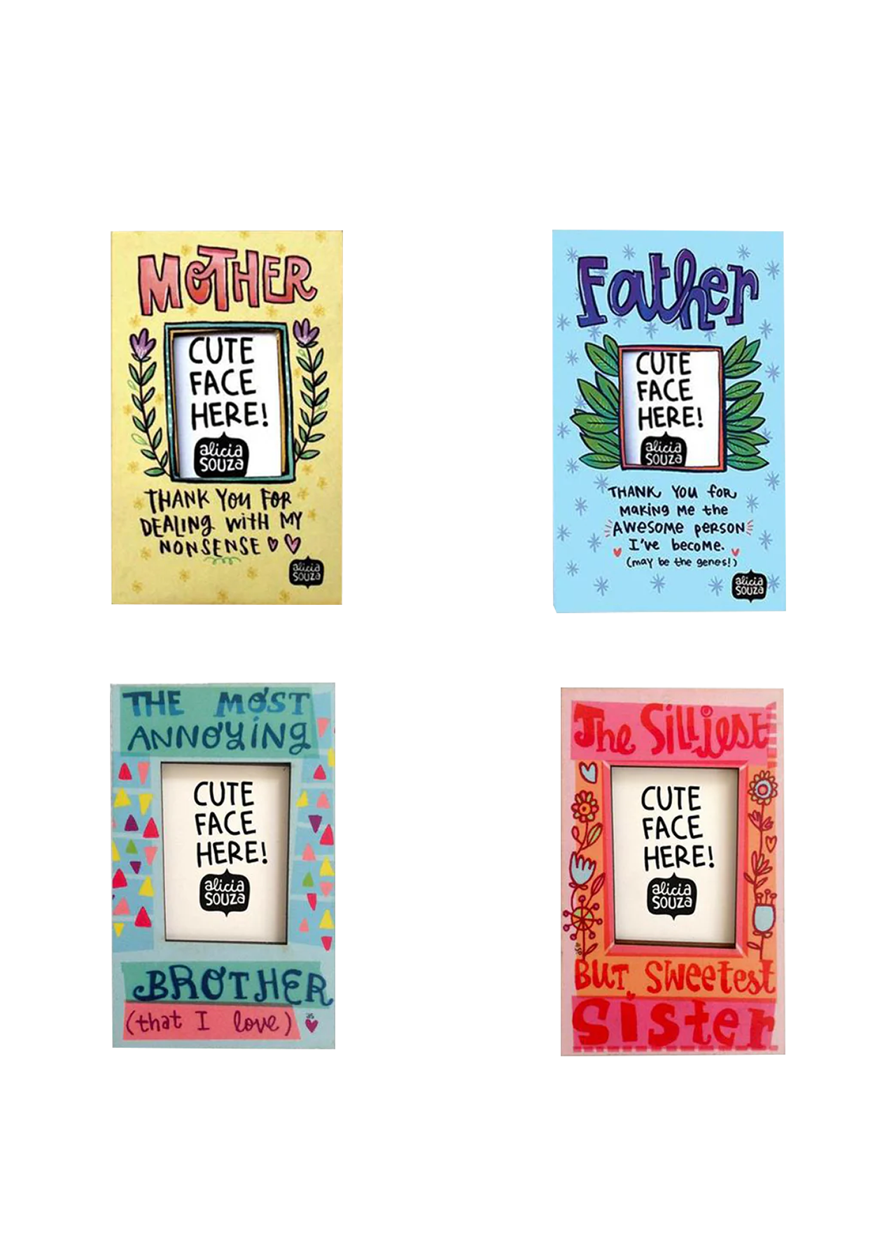 Family Magnetic Frames - PACK OF 4