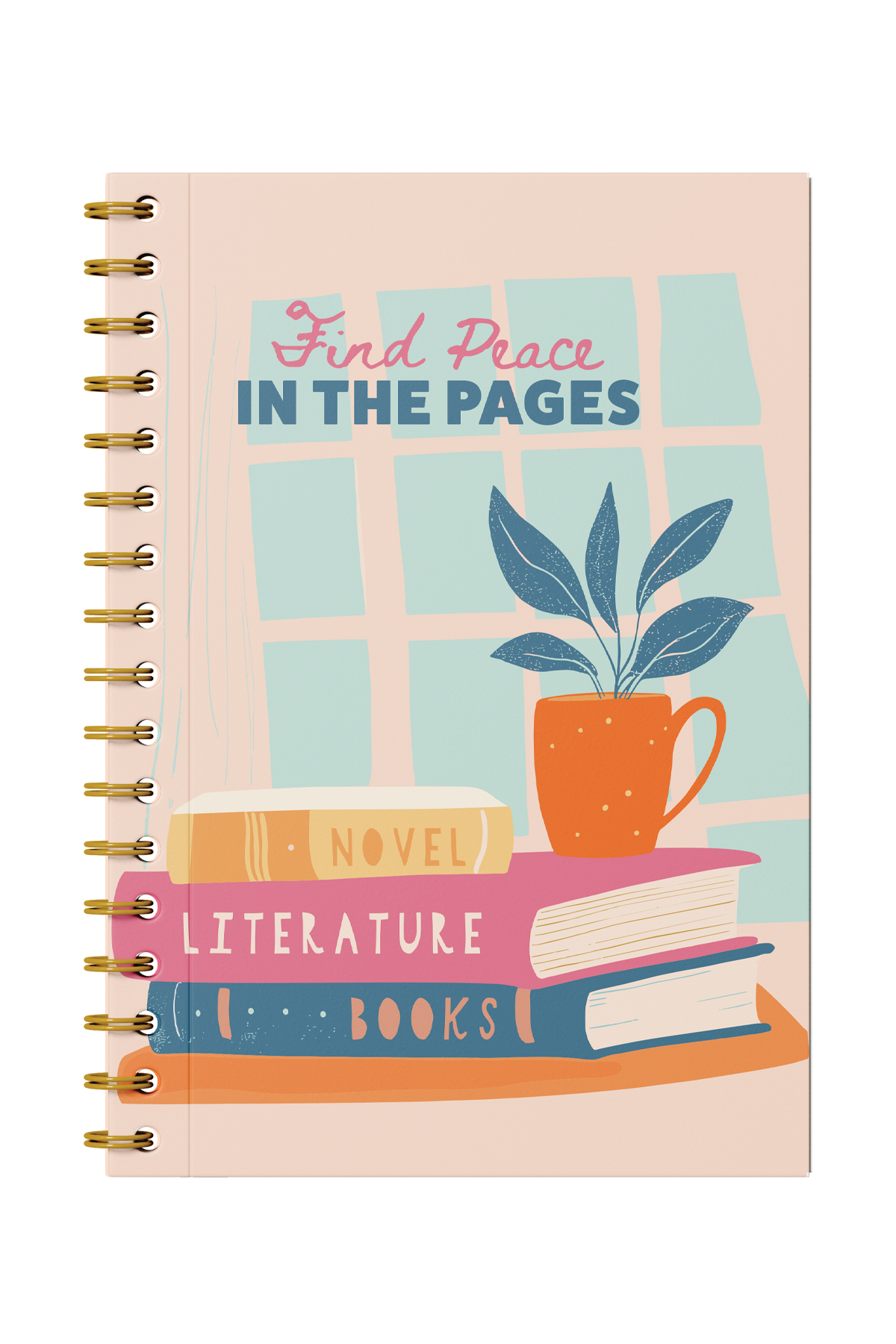 Find Peace In Pages Spiral Notebook