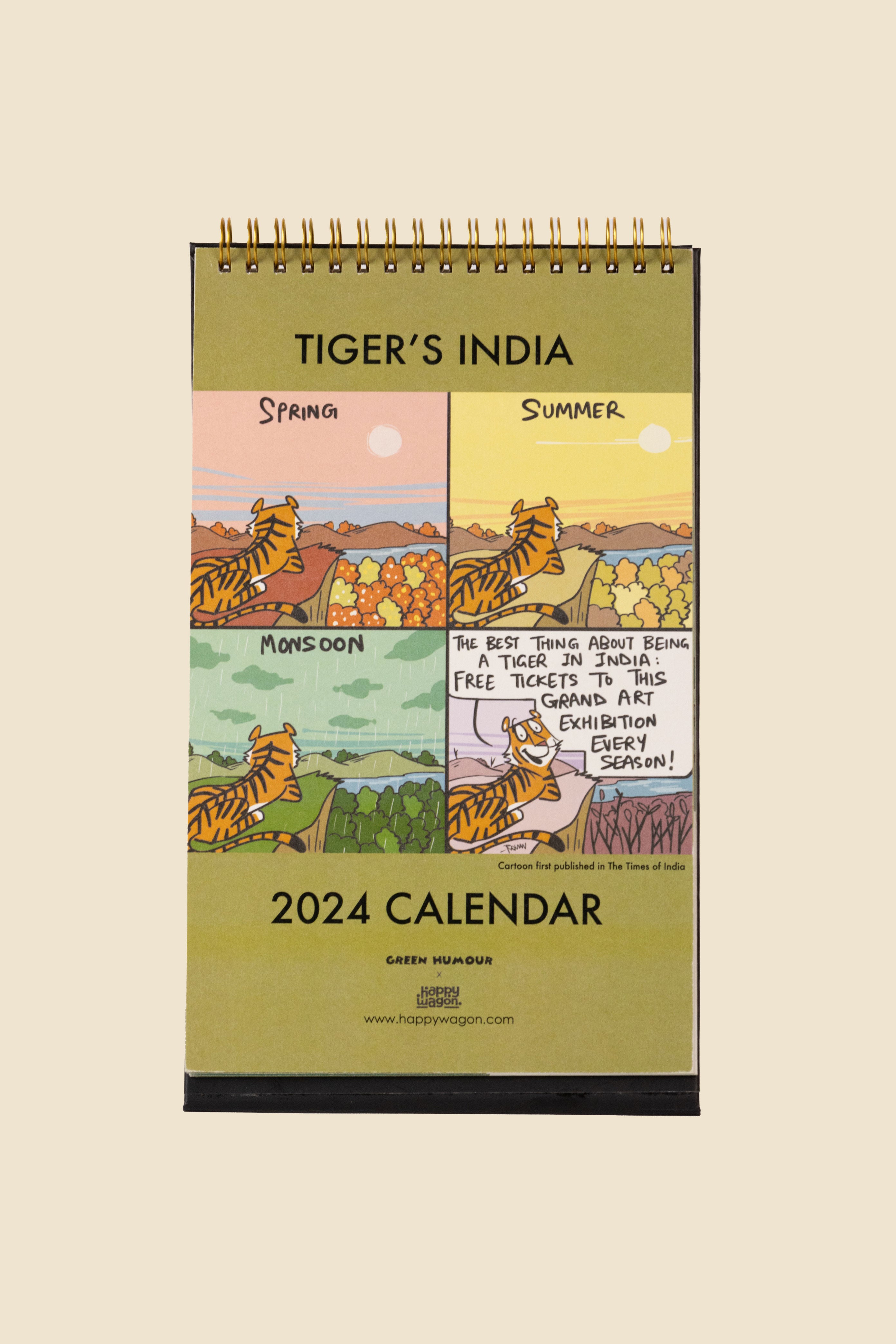 2024 A Tiger's India Desk Calendar