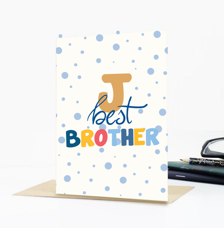 Personalise Best Brother Greeting Card