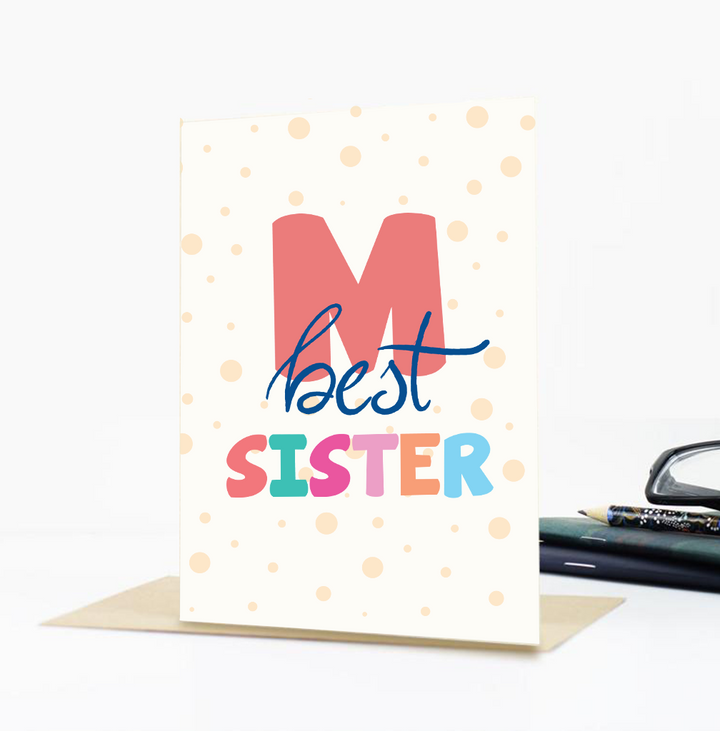 Personalised Best Sister Greeting Card