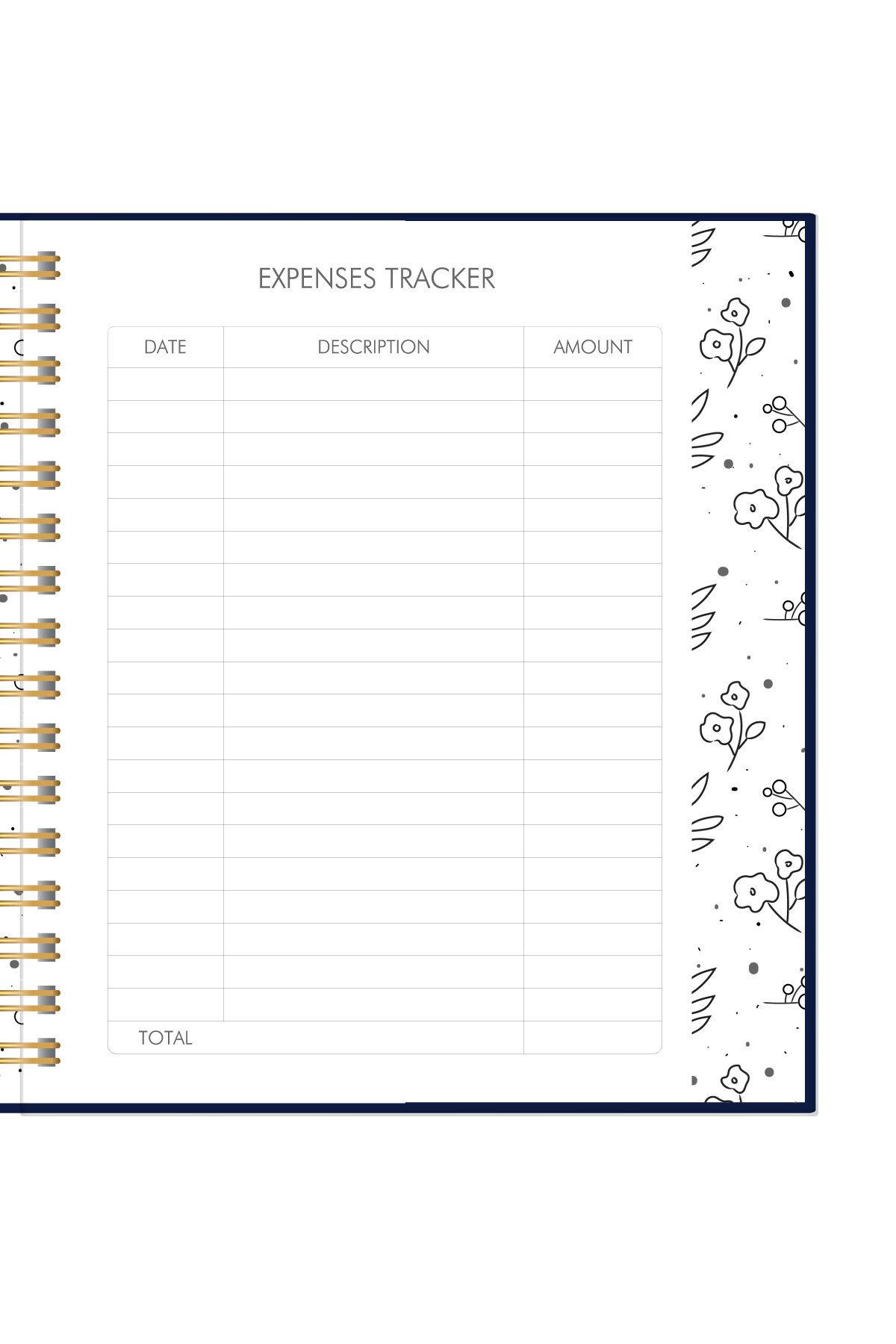 2024 Bright Blossoms | Wiro Wrap Planner