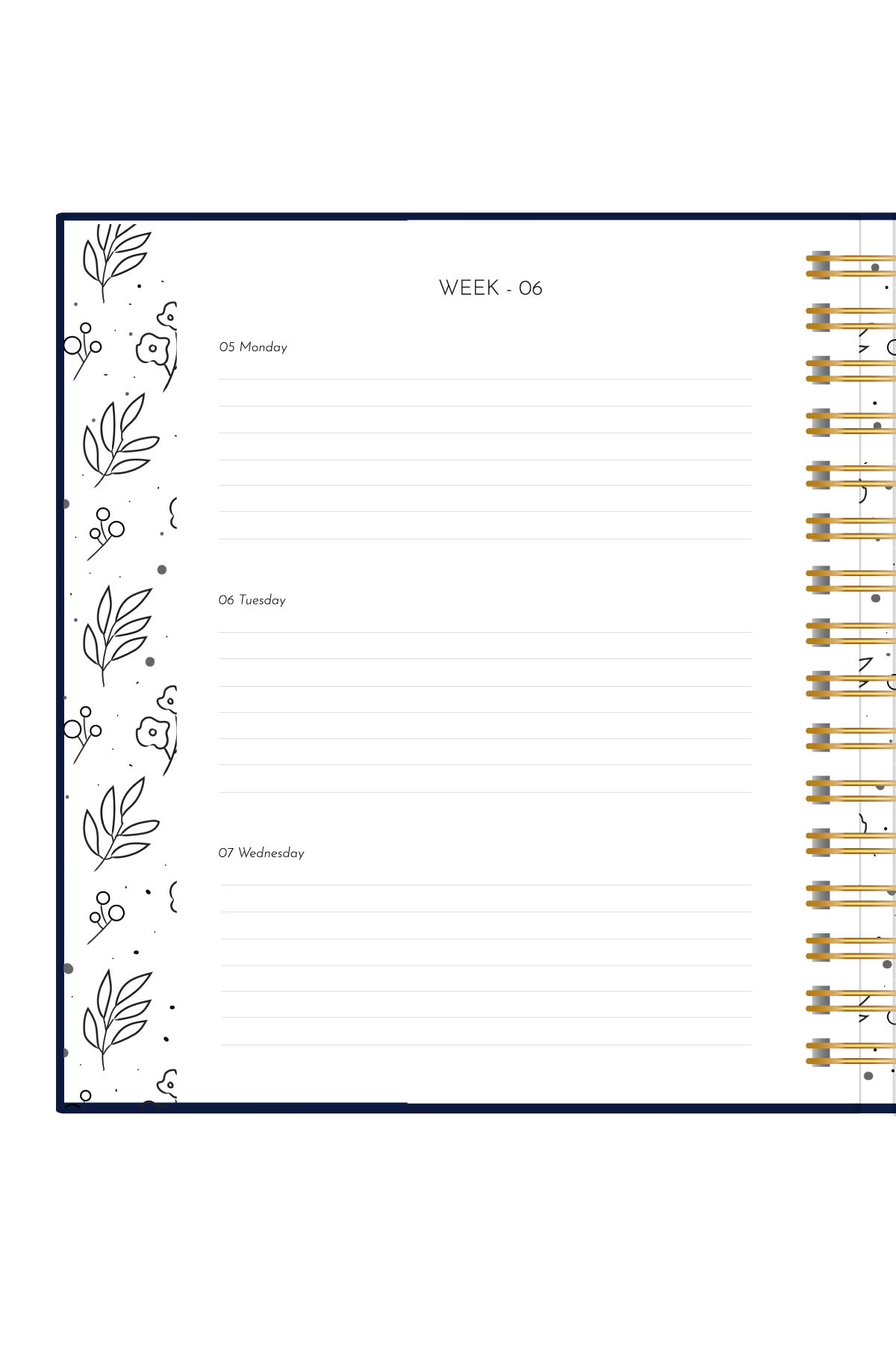 2024 Bright Blossoms | Wiro Wrap Planner