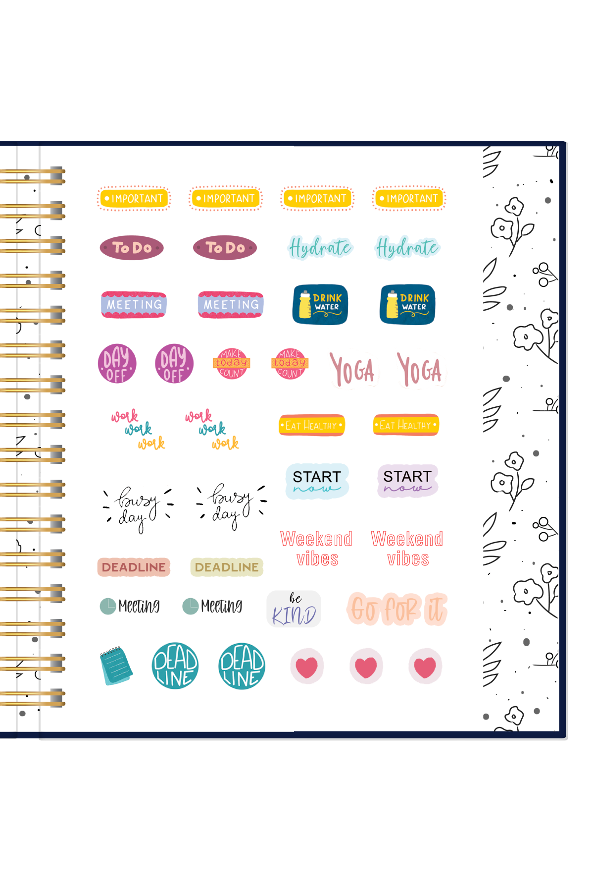 2024 Bright Blossoms | Wiro Wrap Planner