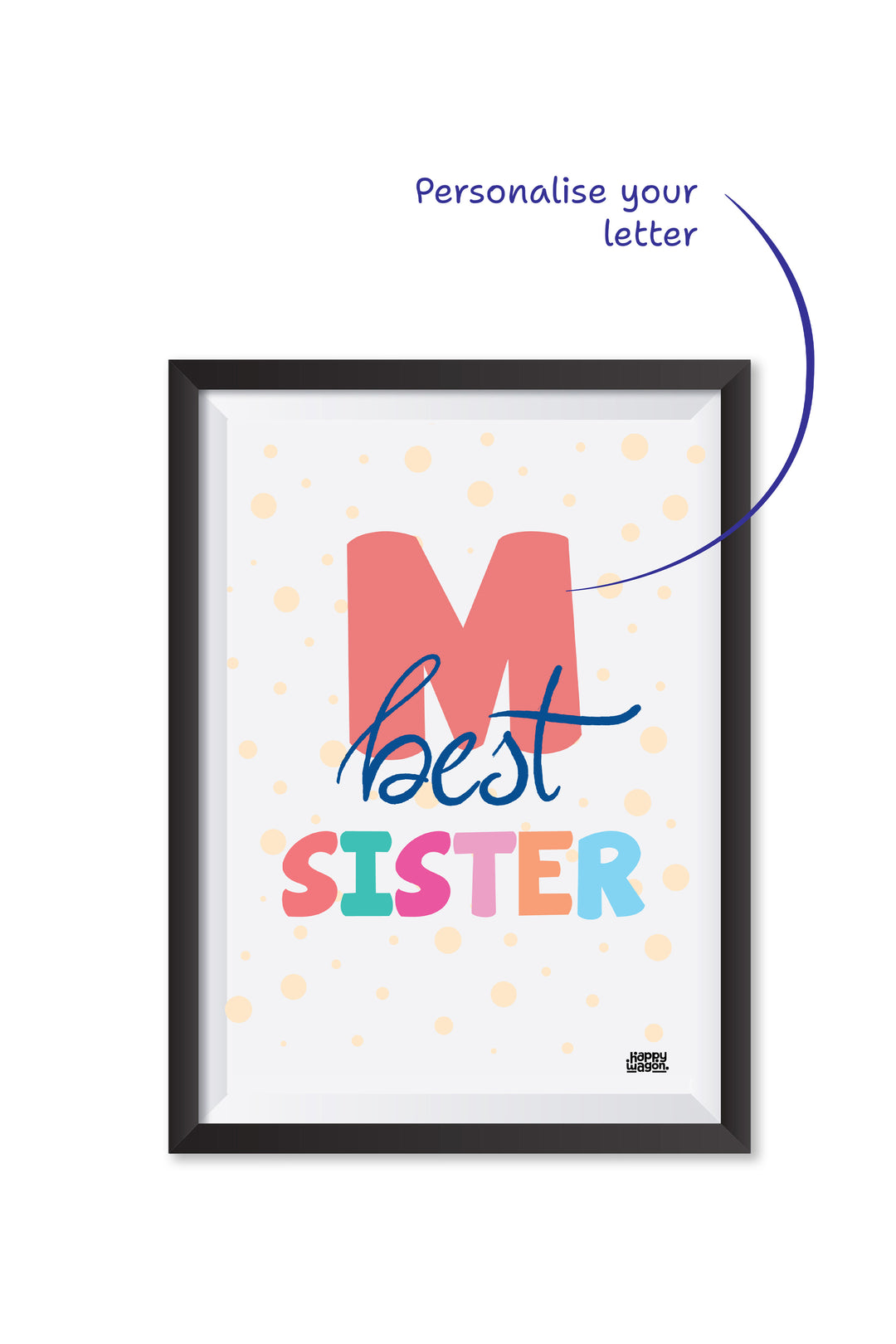 Personalised Best Sister Wall Art