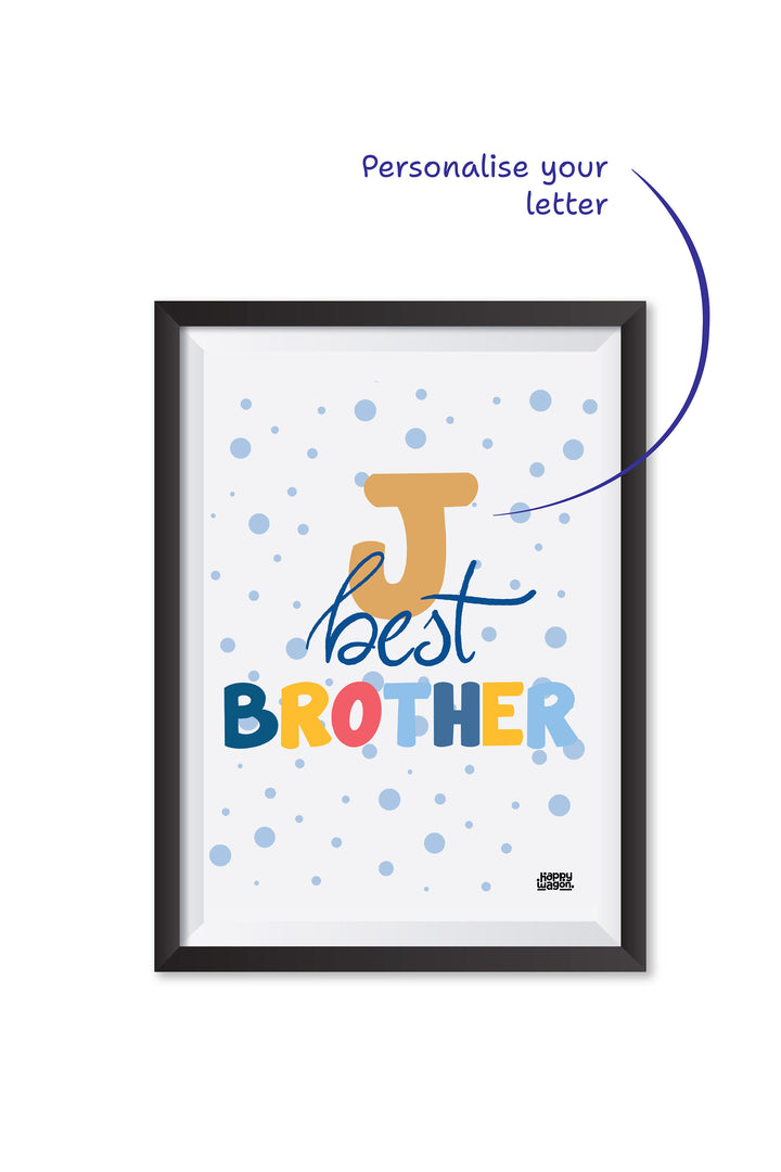 Personalised Best Brother Wall Art