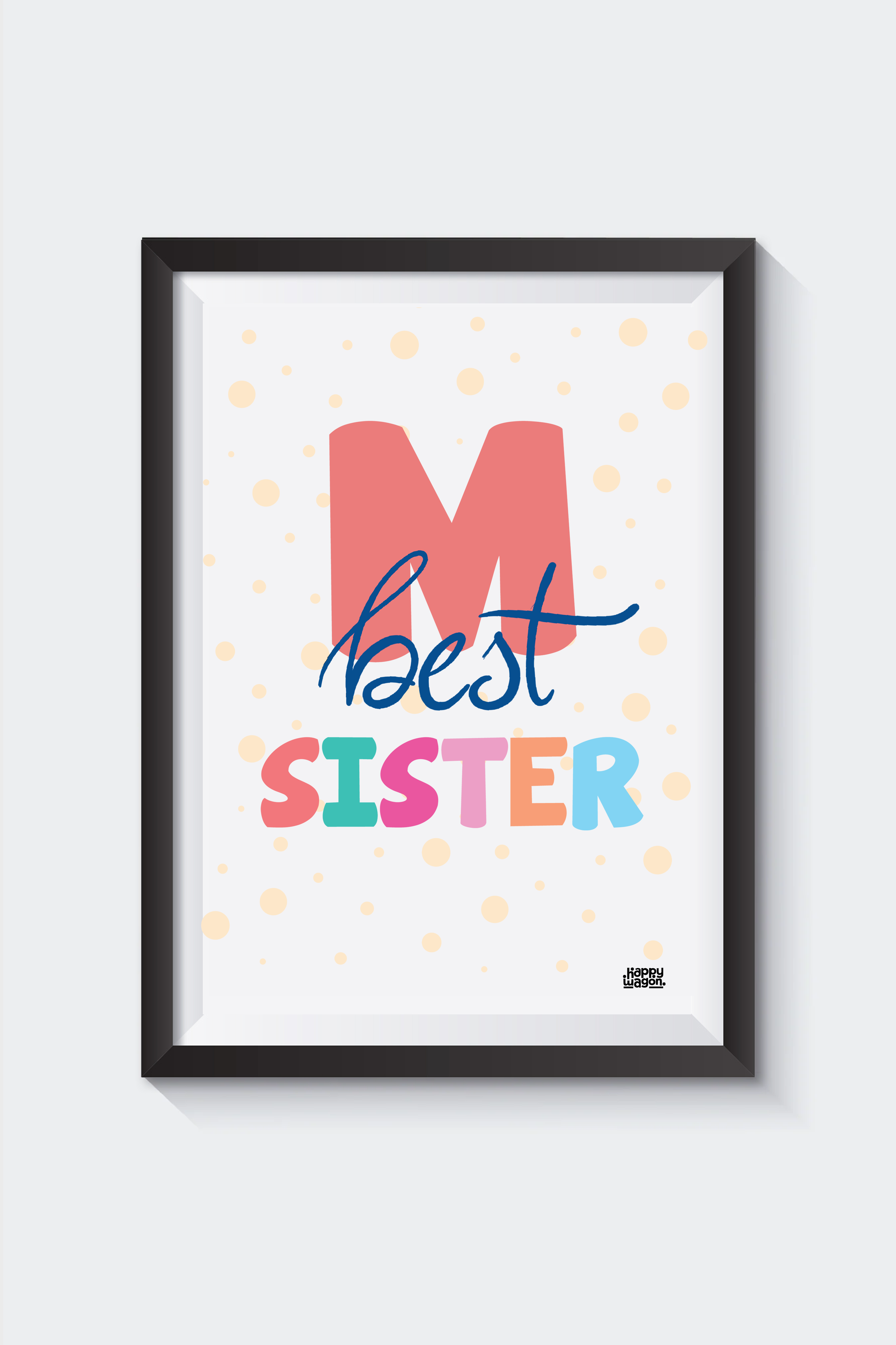 Personalised Best Sister Wall Art