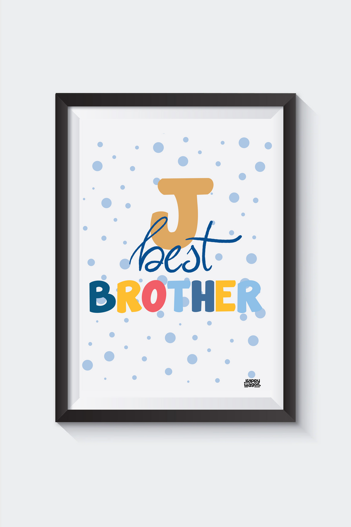 Personalised Best Brother Wall Art