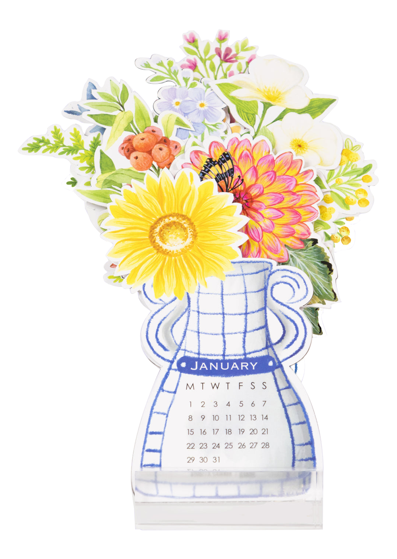 2024 Flower Vase Desk Calendar