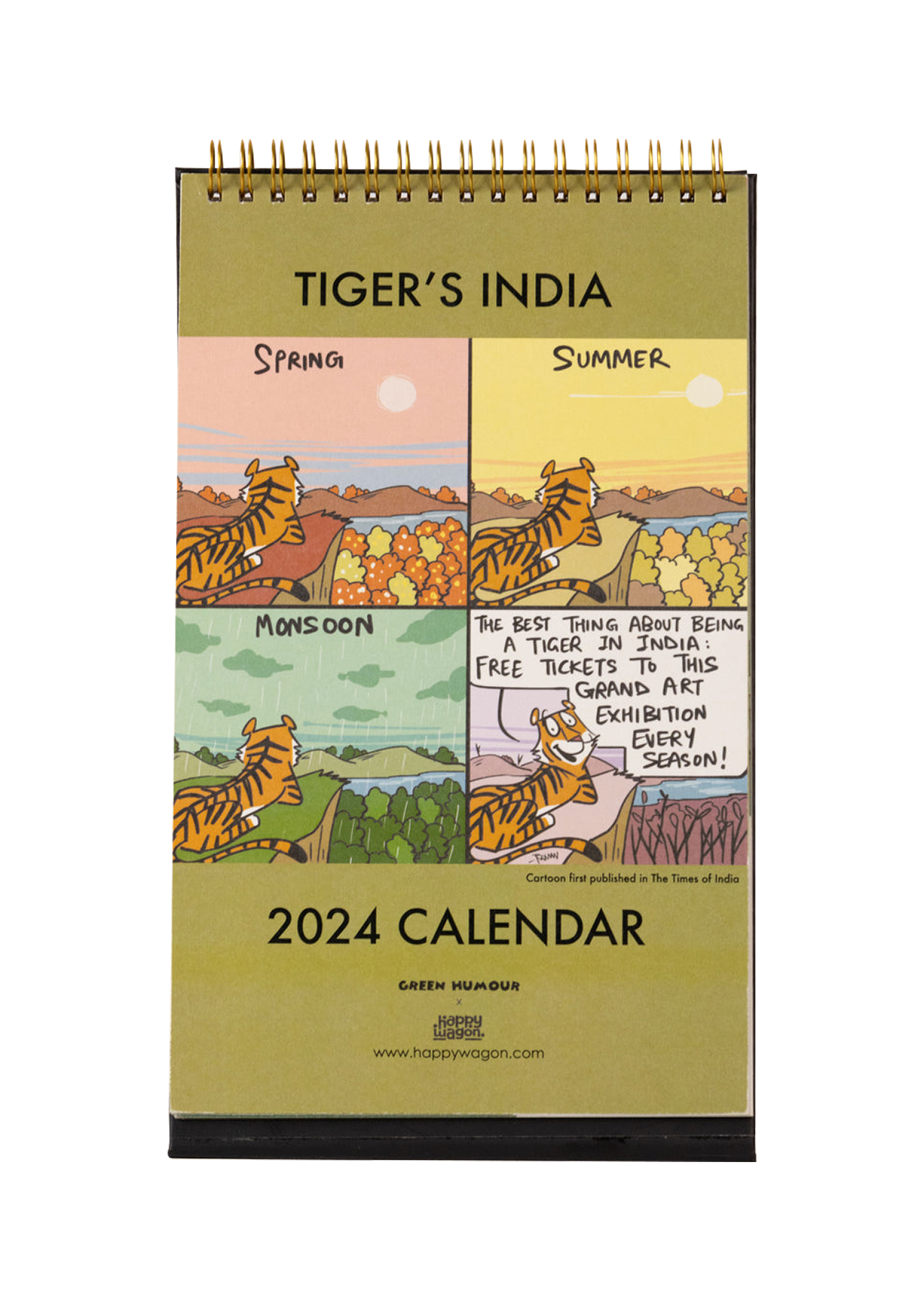 2024 A Tiger's India Desk Calendar