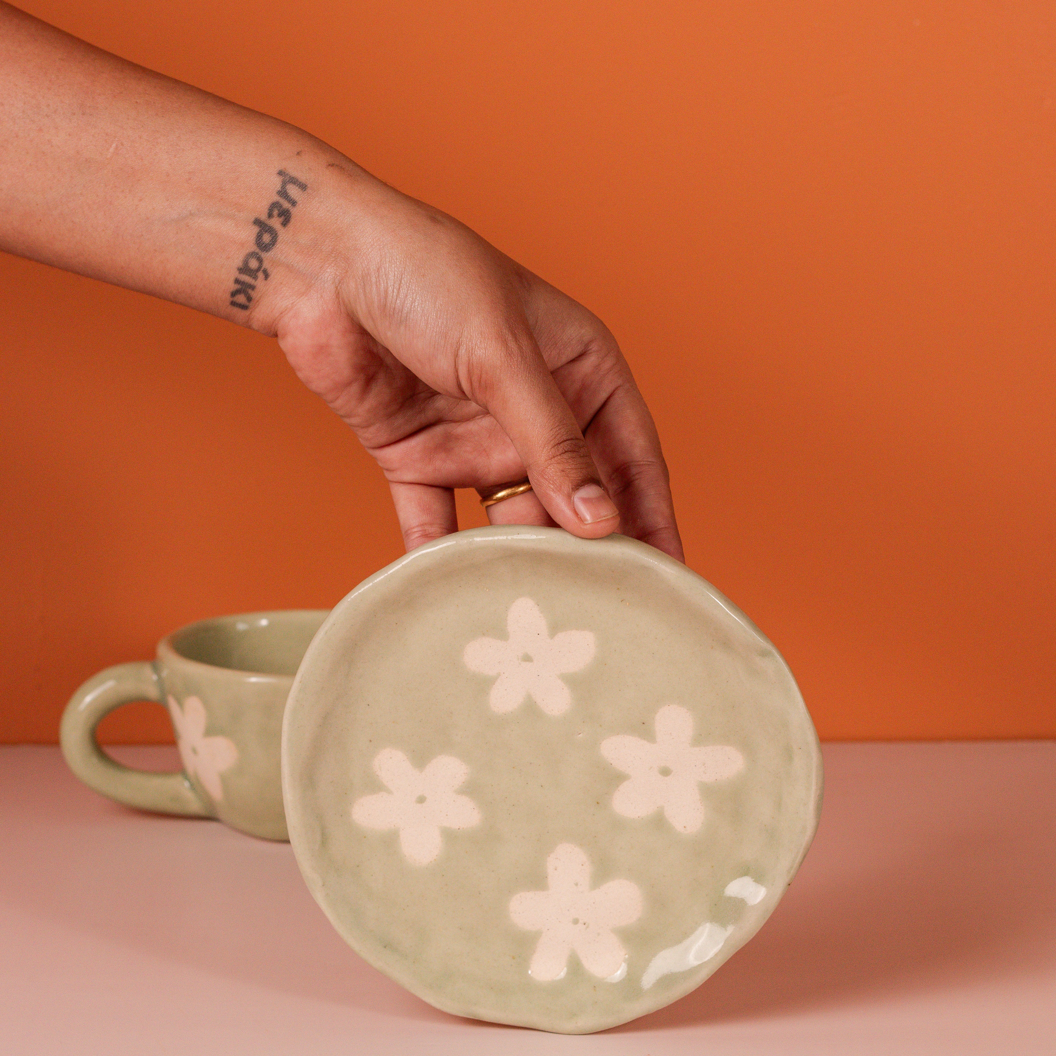 Mint Daisy Mug