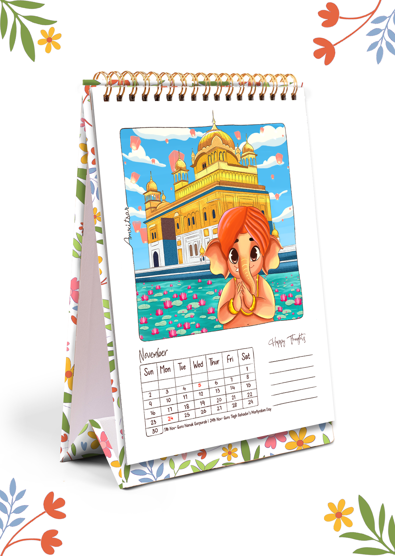 2025 Ganesha's Great Indian Adventure Desk Calendar