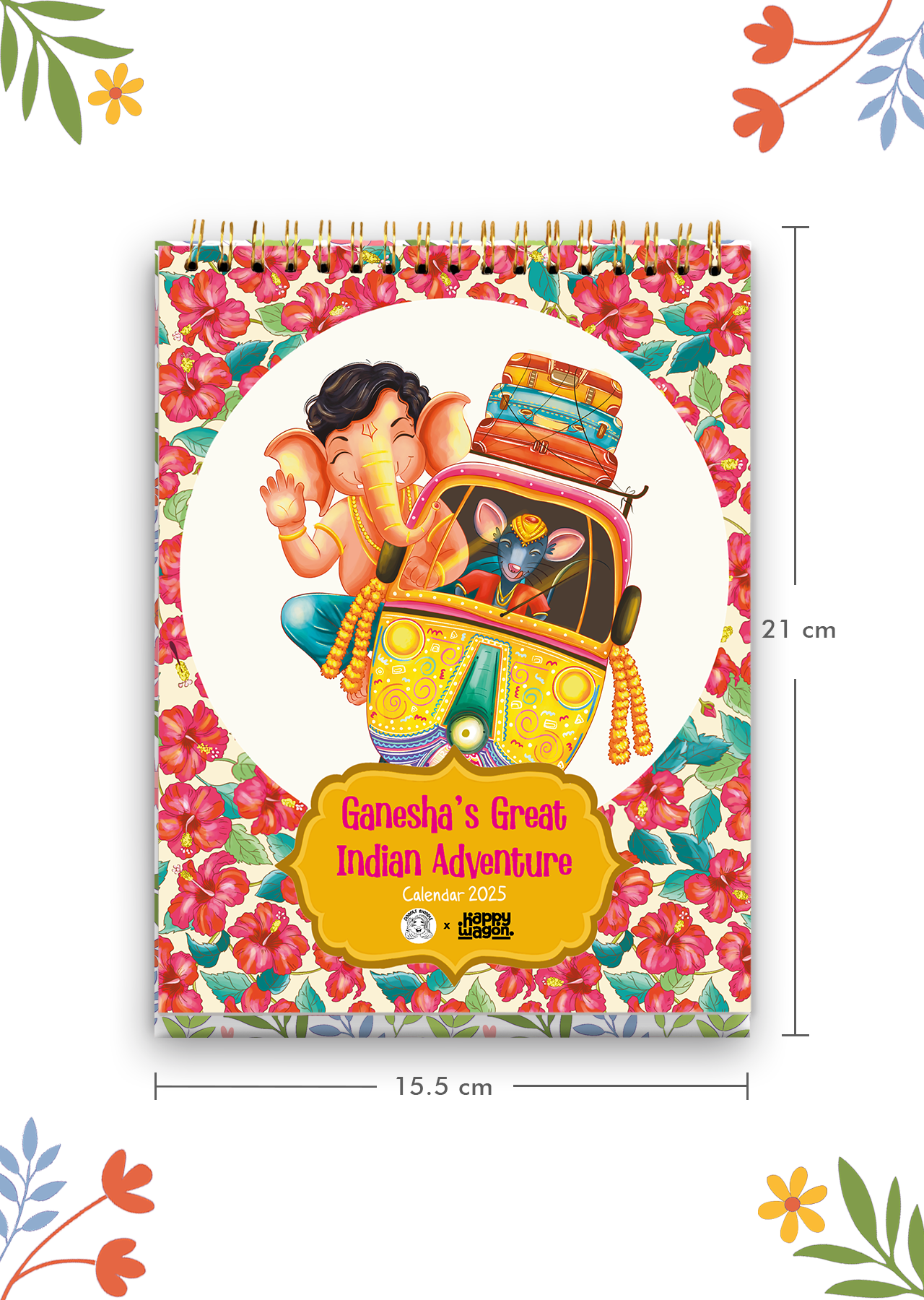 2025 Ganesha's Great Indian Adventure Desk Calendar