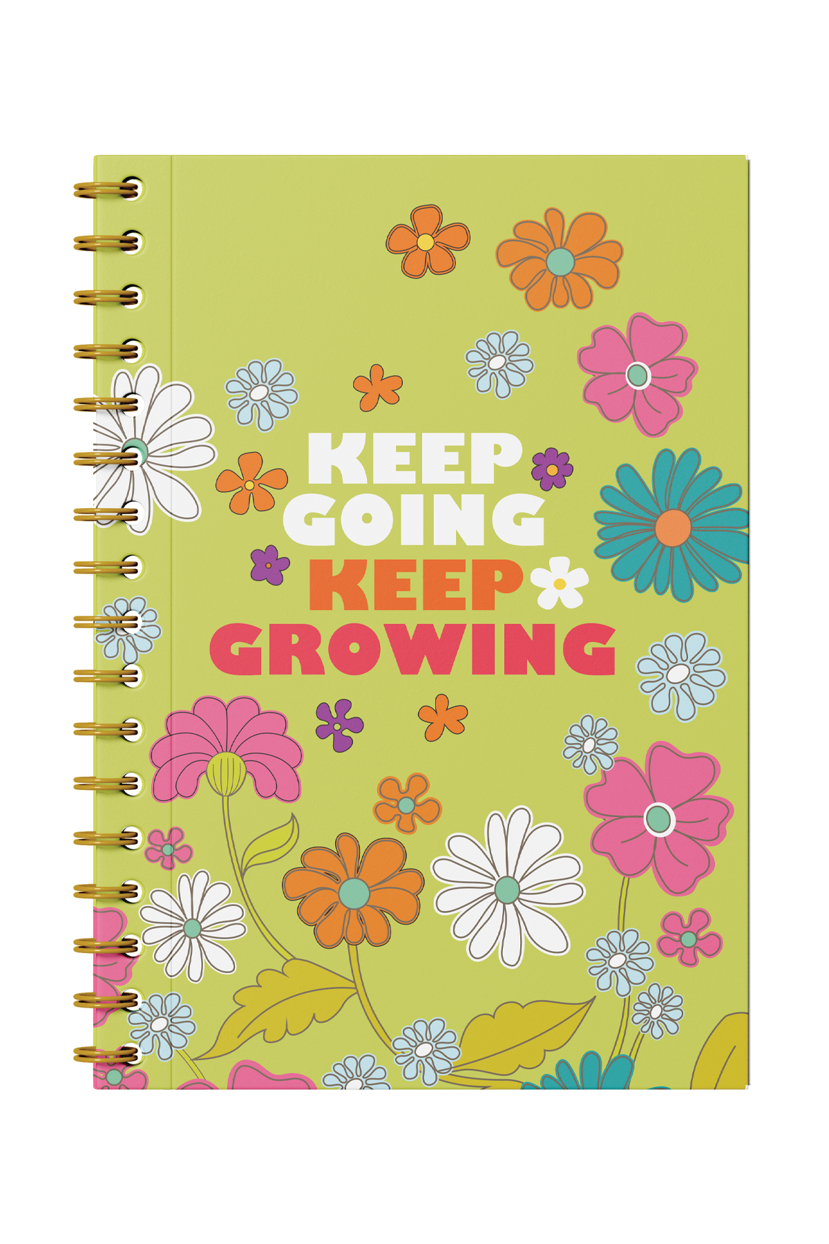 Keep Going Keep Growing Spiral Notebook