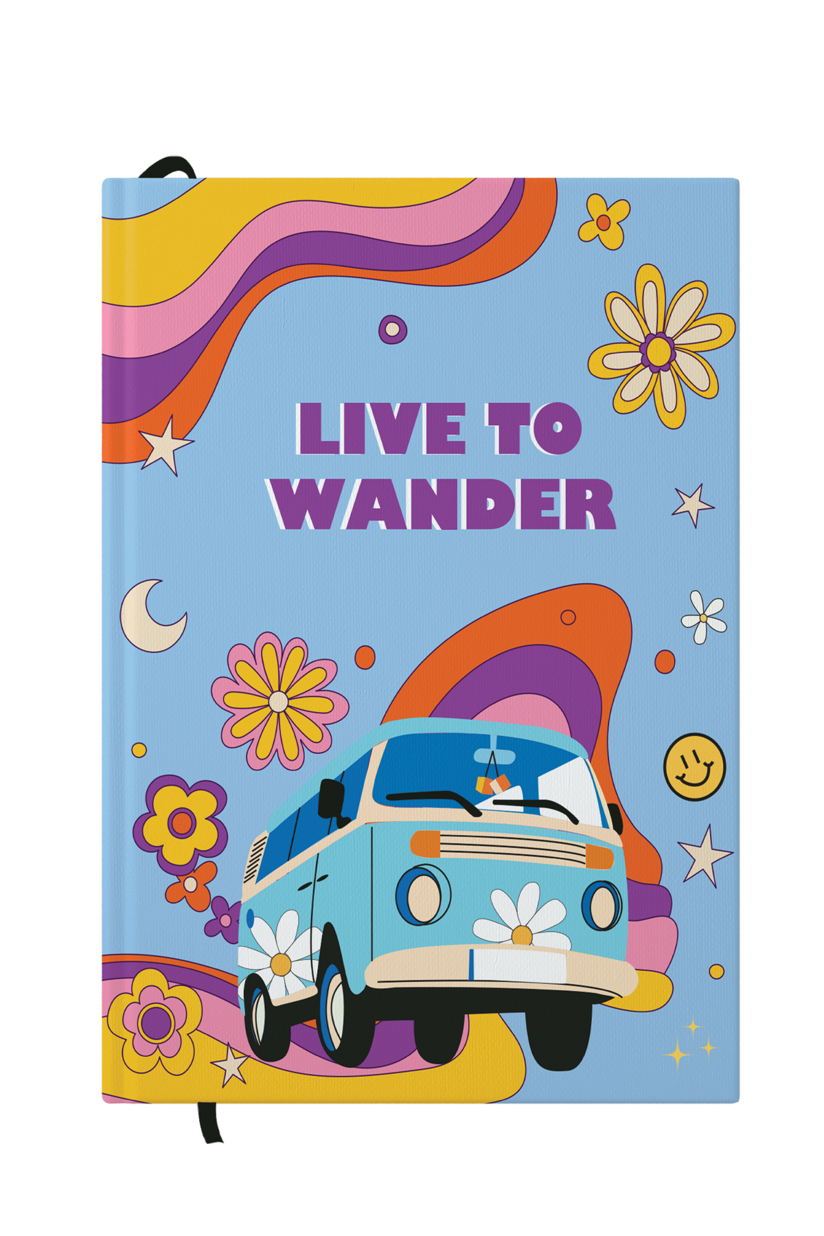 Live To Wander Hardcover Notebook