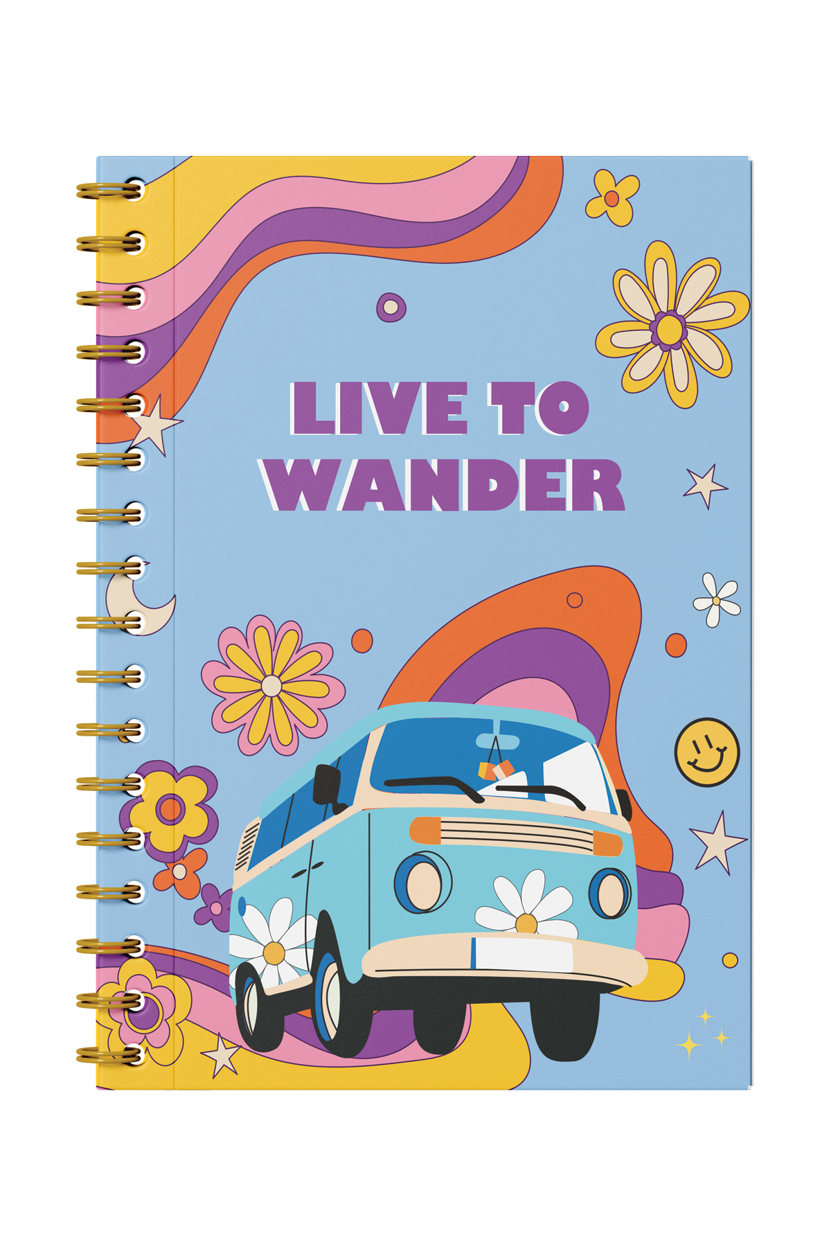 Live To Wander Spiral Notebook