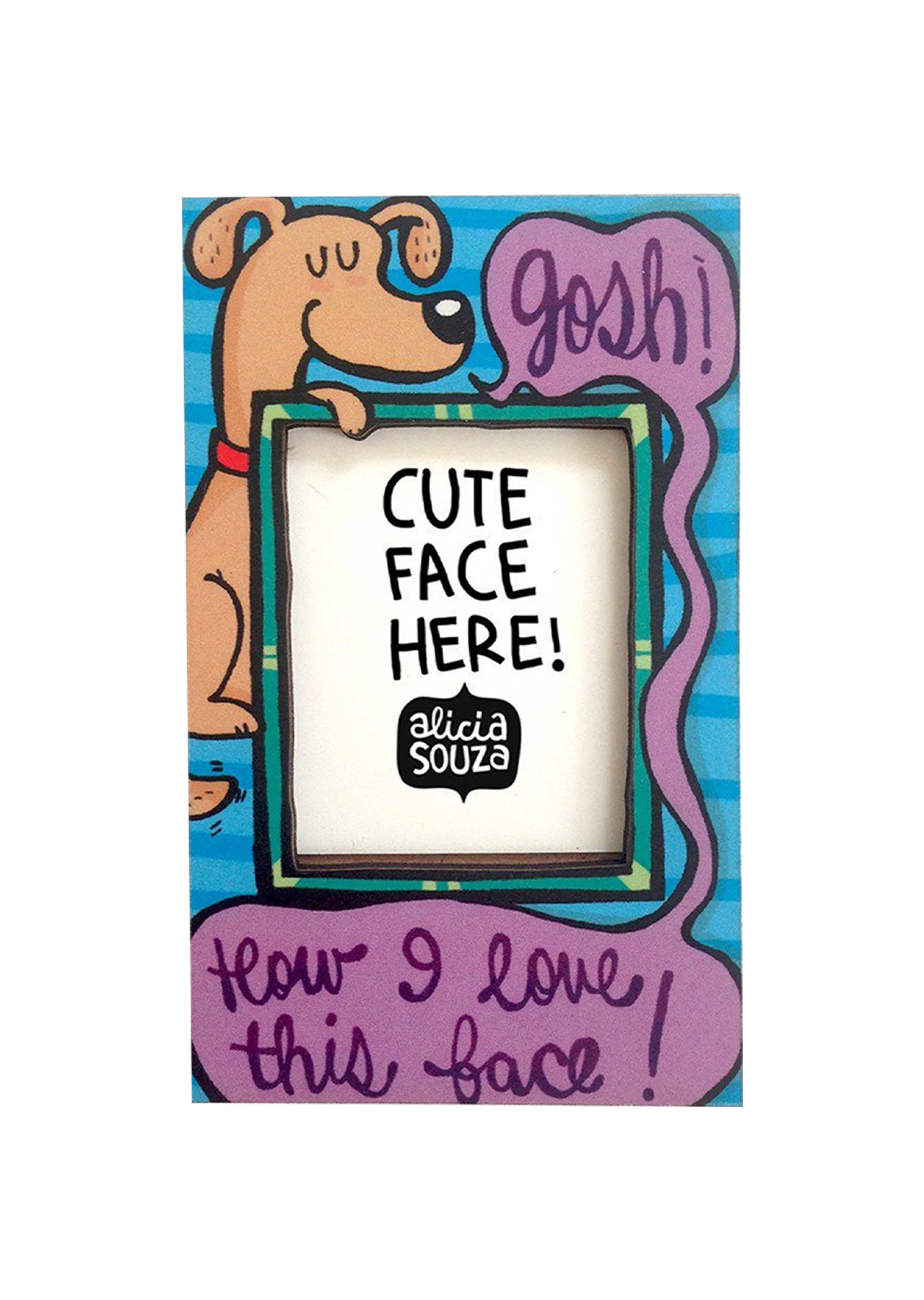 Love this face! - Refrigerator magnetic frame (small)