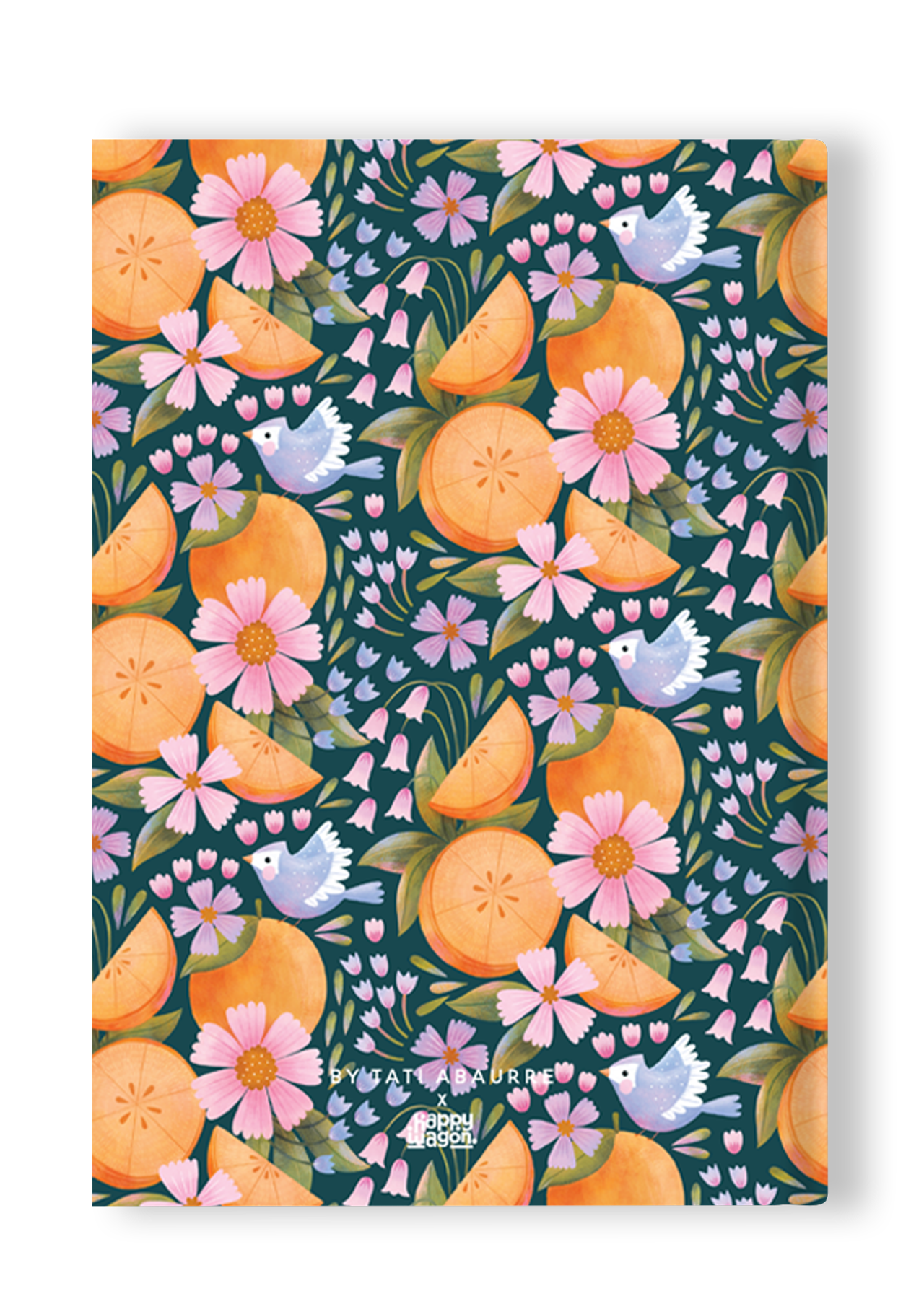 Oranges and Birds Hardcover Notebook