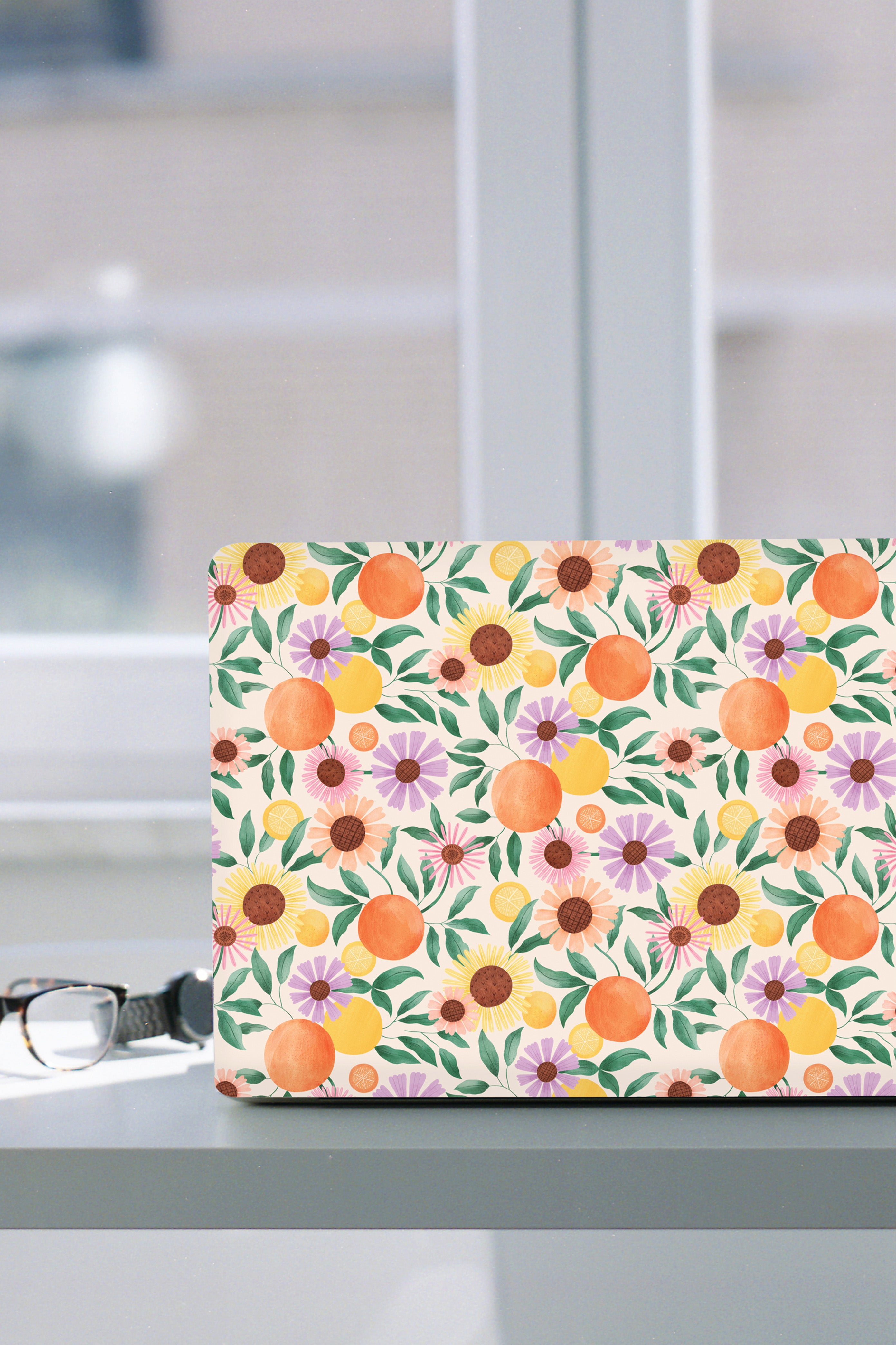 Orange Garden (Beige) Laptop Skin