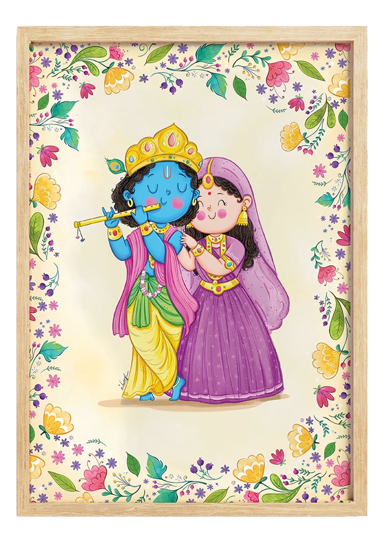 Radha Krishna Wall Art