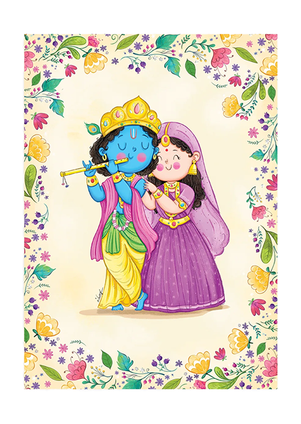 Radha Krishna Wall Art