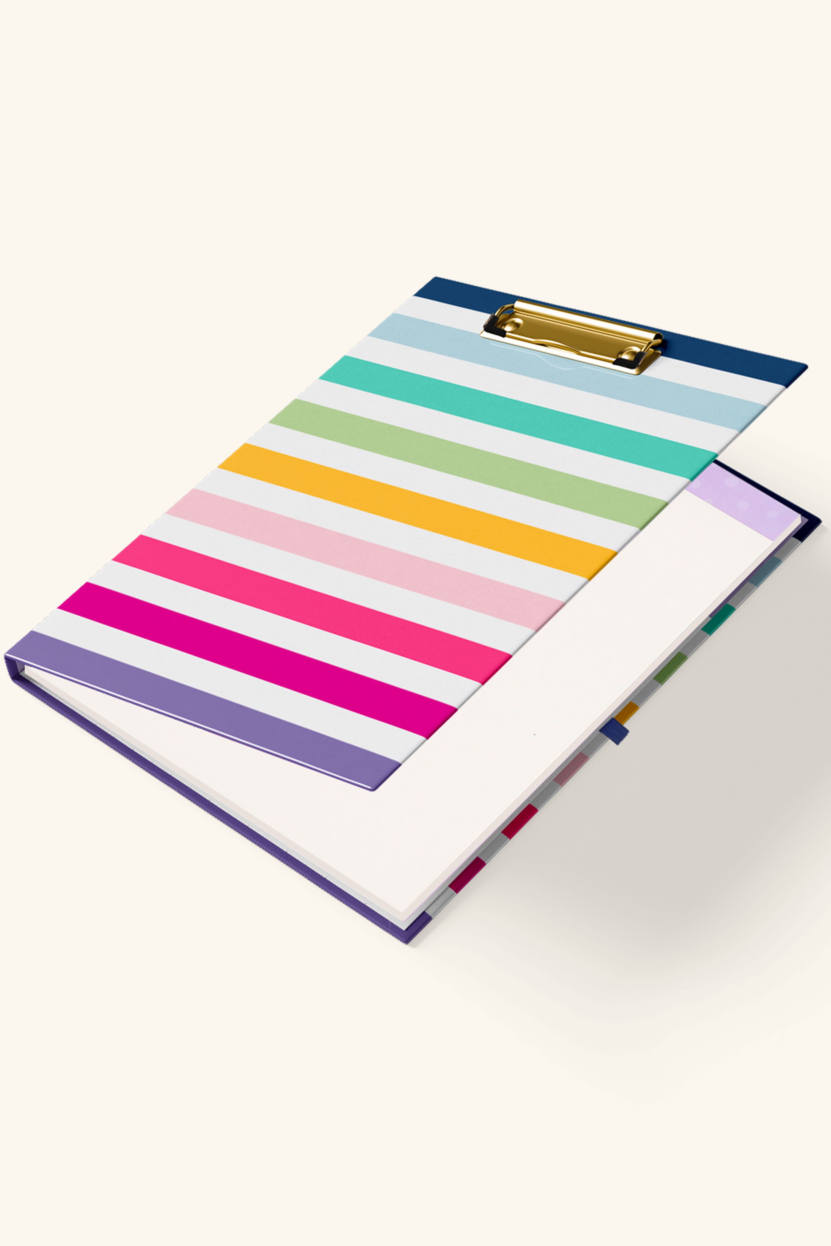 Rainbow Ribbon Clipfolio | Clipboard & Notepad Duo